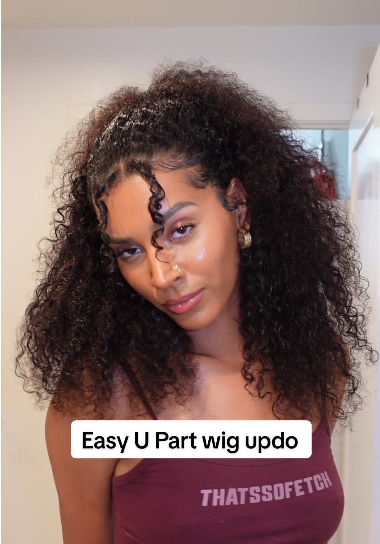 A post by @christineobanor on TikTok caption: I love a good u-part wig 