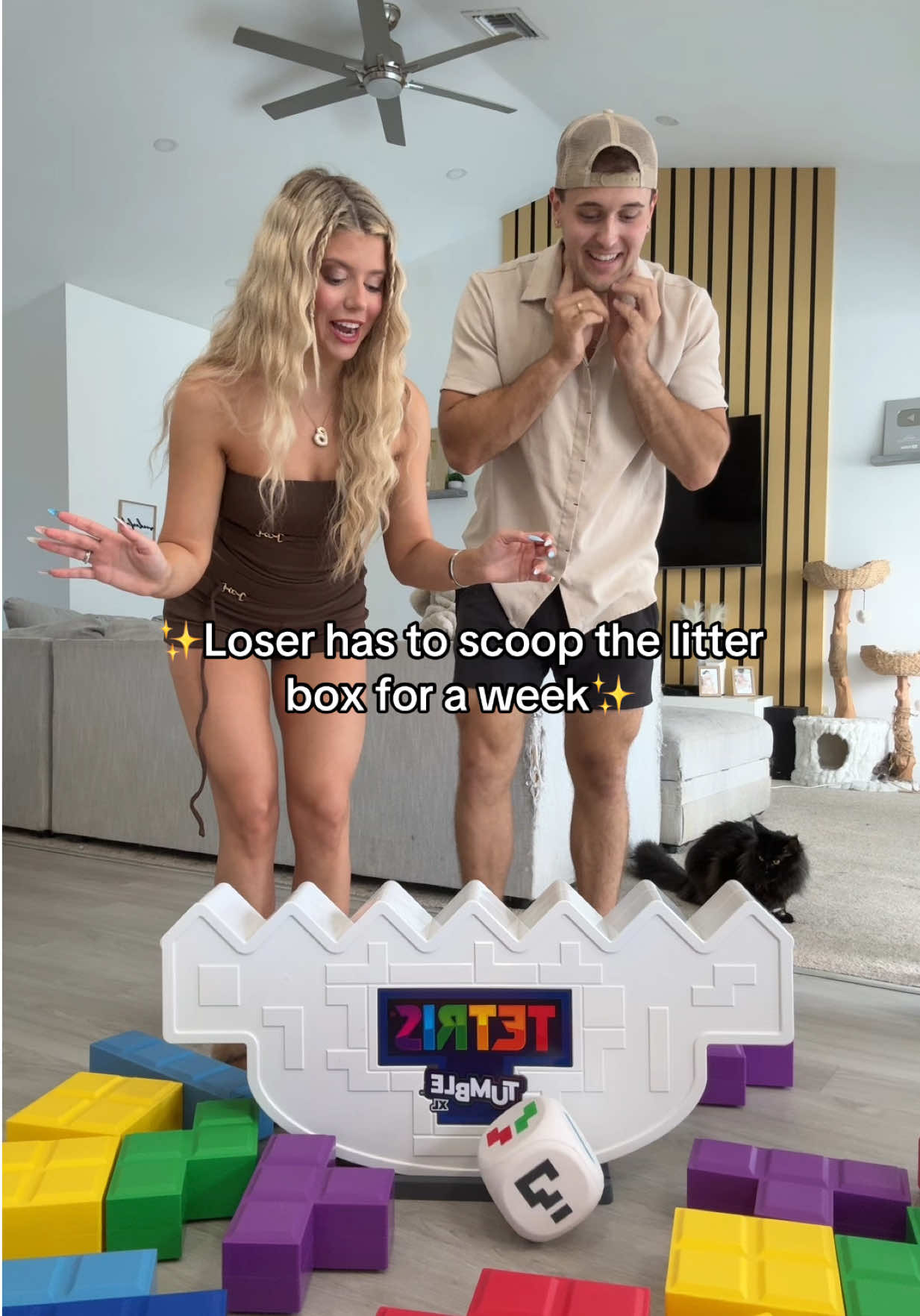 A post by @mariahandbill on TikTok caption: This is cheating, right?! 😅 @PETKIT #petkitofficial #purobot https://shorturl.at/jEQ9c & https://bit.ly/44p2MVK
