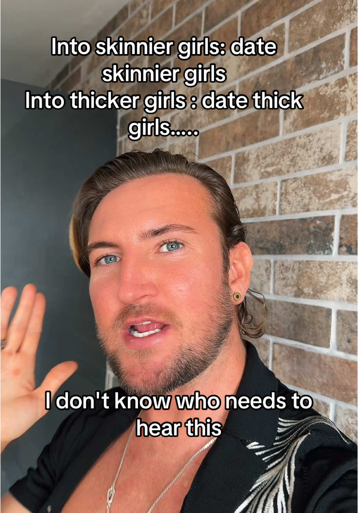 A post by @danielthescotsman on TikTok caption: You have the right to your preferences but what you don’t have the right to do is date someone not your type and make them feel inferior to other girls… 🙌