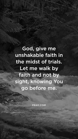 A post by @pray on TikTok caption: Trials may come, but they are not the end of the story. God uses every challenge to strengthen us, guide us, and reveal more of His faithfulness. So when your heart is weary and your steps are uncertain, fix your eyes on Him. He goes before you, surrounds you, and never lets you go.