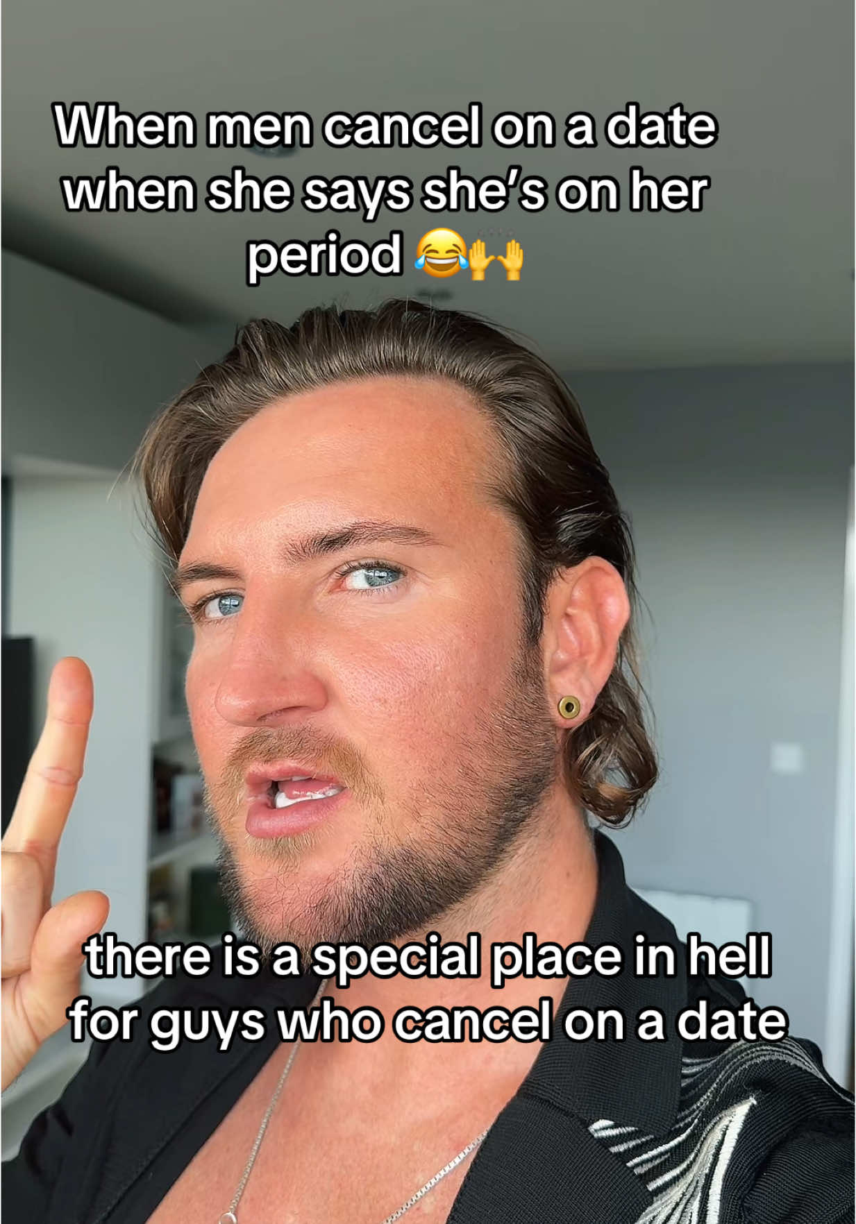 A post by @danielthescotsman on TikTok caption: When she’s on her period before a date and he cancels…. 