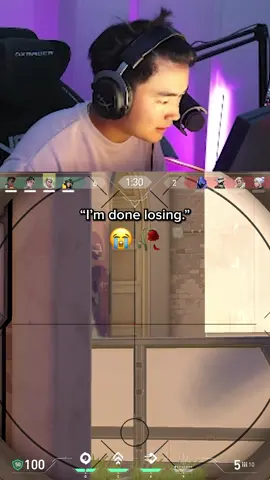 A post by @s0mcs on TikTok caption: I’m done losing 😭🥀 #Valorant #s0mcs