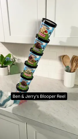 A post by @benandjerrys on TikTok caption: Thankfully we can eat our mistakes around here. #benandjerrys #icecream #bloopers 