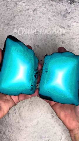 A post by @crunchyasmr84 on TikTok caption: Teal Dyed Jumbo Chalk | Process + Results | Love how pretty that teal turned out! #chalkart #asmr #crunchyasmr84 