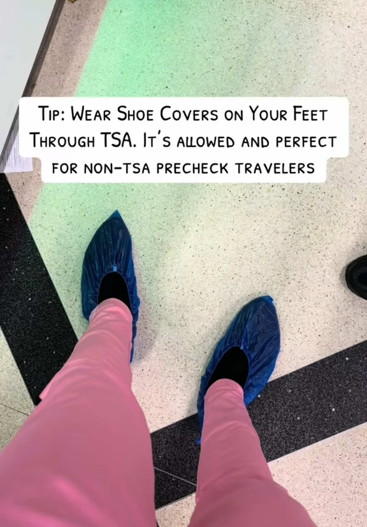 A post by @travelwiththeharmony on TikTok caption: Have you ever seen service like this at TSA? 🤯 #Travel 