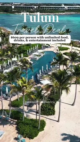 A post by @standbywithadrie on TikTok caption: TULUM ALL INCLUSIVE DEAL 🌴 perfect for a summer getaway!  Are you tired of researching and planning your own trips?  4th OF JULY SALE 🎉 save 30% on all services now and ebooks! Take advantage of our special discounts and embark on the journey of a lifetime. Tag your travel besties and start planning your next getaway today!  VISIT THE 🔗 in b!o to book Payment plans available! 🔗 in b!o to start ‼️any deals posted on this page must be booked through our travel agency, to know your options or resort names request a quote or book our flight and hotel deal to get started booking this package deal- please read each description before purchasing ‼️ #cancun #traveldeals #travelagent #allinclusive #allinclusiveresort #travelgram #travelblogger #travellife #cancunmexico #budgettravel #luxurytravel #travelblogger #travelcontentcreator #tulum #tulummexico #mexicotravel #travelplanner #honeymoon #girlstrip #baecation #blacktravelfeed