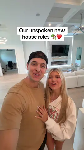 A post by @mariahandbill on TikTok caption: Our unspoken new house rules 🏡❤️