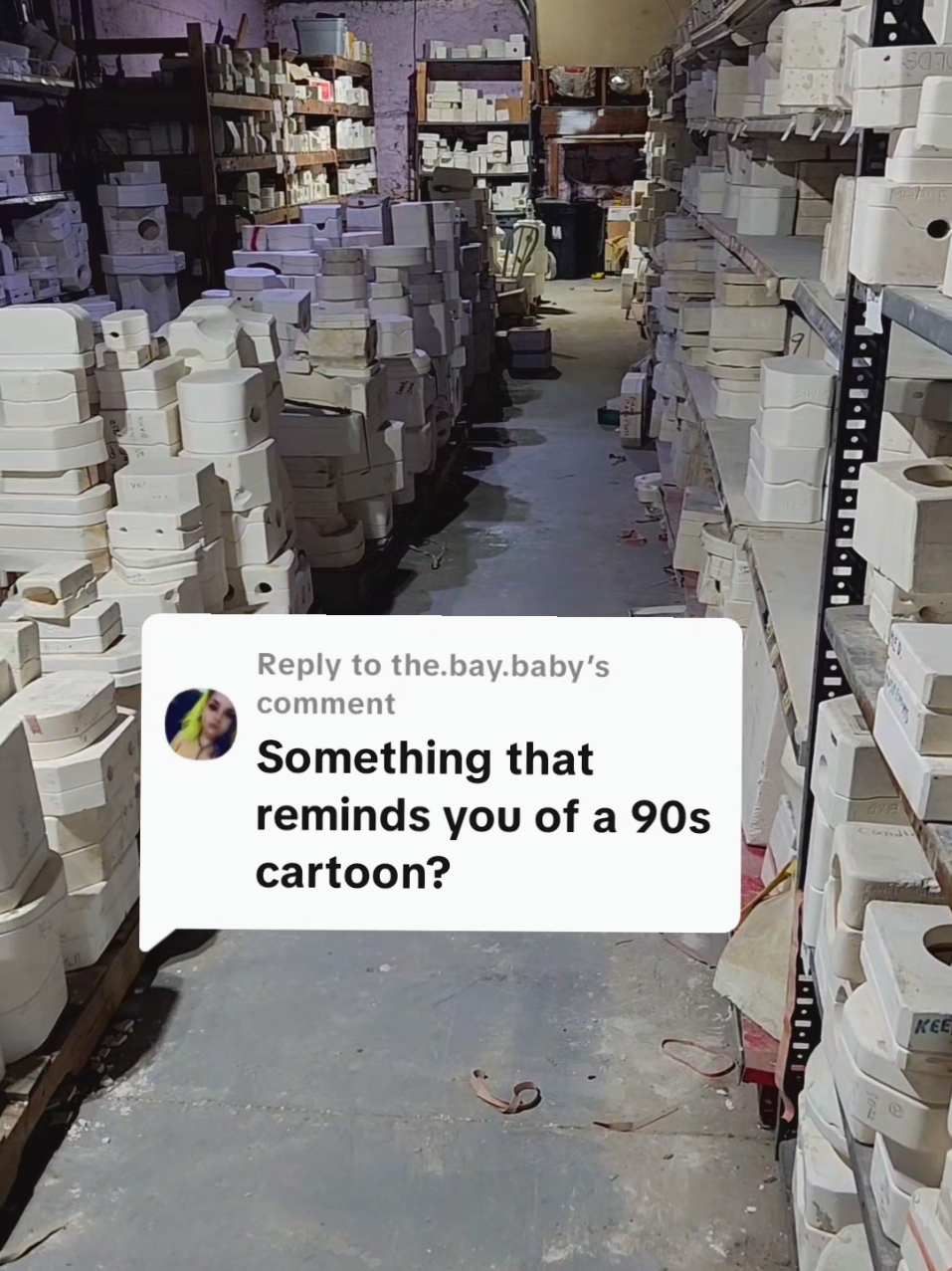 A post by @thedepressedceramicist on TikTok caption: Replying to @the.bay.baby Mystery Mold #87.  Something that reminds me of a 90s cartoon. www.artroomusa.com #theartroomsedaliamo #mysterymolds #mysterymold #ceramics #ceramicstudio #slipcast #ceramicshop #SmallBusiness #sedaliamo #slipcasting 