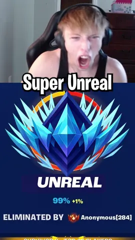 A post by @youtubepyre on TikTok caption: The new super unreal rank is very hard to get 😡 #fyp #foryou #foryoupage #fortnite #fortnitememe #fortniteclips #viral #pyre