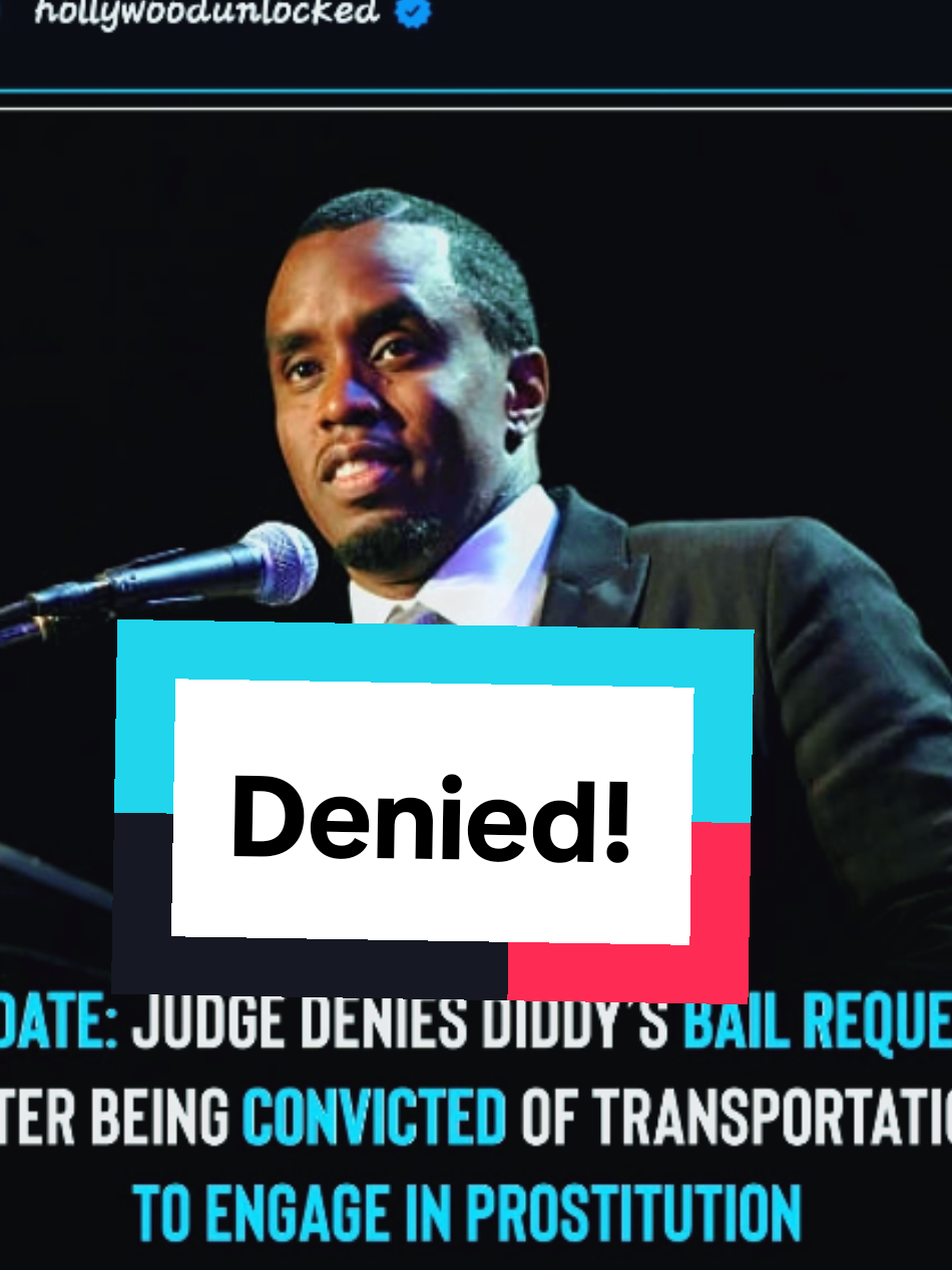 A post by @jusnene on TikTok caption: #diddy #bail #denied #update #fyp 