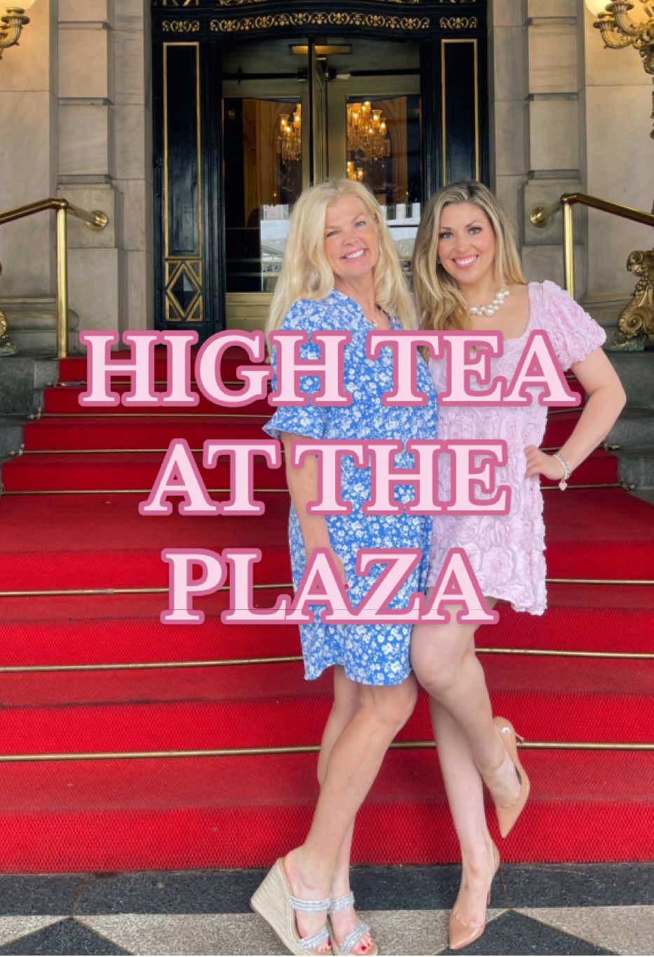 A post by @victoriakalina5678 on TikTok caption: Checking off the NYC bucket list with Momma🩷👯🫶🏼 #dancer #fyp #americassweethearts #momsoftiktok #nyc #transition #newyork #theplazahotel @Plaza hotel NYC 
