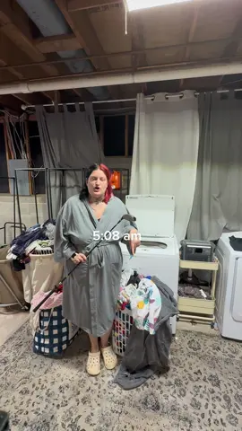 A post by @paigetbrown on TikTok caption: I feel like I spend so much time in my creepy basement laundry #laundrytok #laundryday #laundryroom #familyof5 #momof3 #roadtoonemillion 