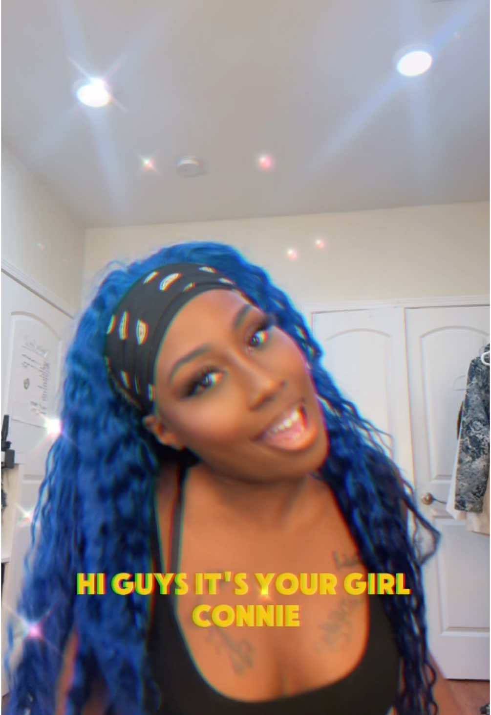 A post by @conniedadiiamond on TikTok caption: 💙💎💙who wants to party with connie tomorrow #wingzinthetrap #BrooklynMonarch 