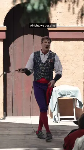 A post by @jacqueszewhipper on TikTok caption: I’m very excited to be back at the Colorado Renaissance Festival this month because it means I’m finally (PROBABLY) too far away for Slayer-Man to show up.  #slayer #jacqueszewhipper #denver #renfaire 