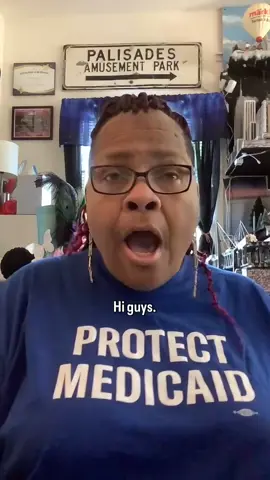 A post by @grandpakimyadawson on TikTok caption: Some words from my Aunt Patrice. ❤️ (And if you haven’t watched Patrice: the Movie on Hulu yet get on it) “We need everyone in this fight!! If you haven’t already please call your representatives and tell them Medicaid is a lifeline for millions of disabled people. The pressure we’ve been putting on the House and Senate is working!! Don’t stop now. Keep calling. Make your first call today.  Thanks to all of the organizers at the front lines updating us along the way of this confusing process. Use  https://aapd.quorum.us/campaign/125225/ and https://go.caringacross.org/a/call-congress-no-medicaid-cuts-budget to send an email to your local House representative and to call Congress. Call your friends, make sure they’ve called too! We have power in numbers.  We love you, stay strong!” Video description: Patrice Jetter sits in her apartment wearing a blue tshirt that reads “protect Medicaid”. In the background is P-Town her model train world #savemedicaid @PATRICE: THE MOVIE 