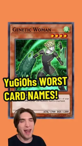 A post by @yugioh_fillers on TikTok caption: YuGiOhs WORST Card Names! #yugiohduellinks #yugiohmasterduel #yugiohanime 