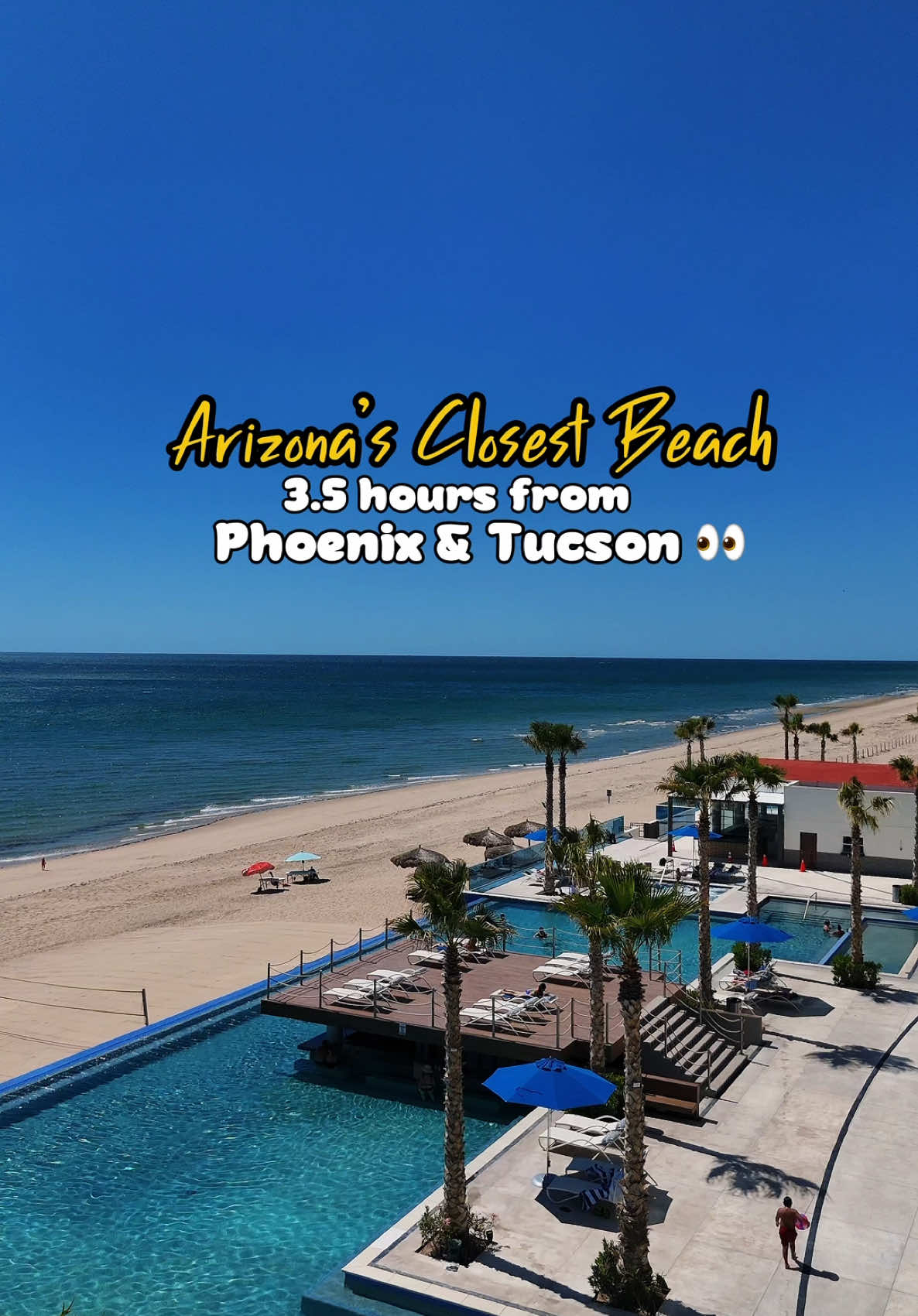 A post by @aieshabeasley on TikTok caption: ⭐️I drove to MEXICO, CHEAP VACATION⭐️ I had the best freaking time in Rocky Point! We stayed at @encantametowersparadise in a 2 bed, 2 bath condo! It was super spacious, with a full kitchen and living room! We were right on the beach, had access to top notch pools! The food on property was amazing! The staff, and everyone was SO nice!! It literally blew my expectations out of the water! My brother, his girlfriend, and Jonah were blown away too! I highly recommend staying here and with this specific host! If you haven’t been to Rocky Point yet, you’ll need to make it happen! The best part, everything is so cheap!  . . . . #arizona #phoenix #tucson #rockypoint #puertopeñasco #scottsdale #rockypointmexico #phoenixaz 