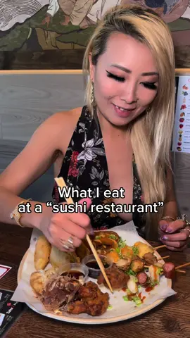 A post by @rainaiscrazy on TikTok caption: My sister actually eats real sushi 😅#rainaiscrazy 