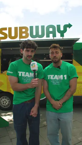 A post by @italianbach on TikTok caption: The Great Sub Off hit the streets of London as both teams tried to come out on top and win your votes, through any means necessary 👀 Stay tuned for the final part, where the winning team will be revealed! 🔜 @Samthompsonuk, @italianbach & @SAREL 🌼 @Nguyen | GNOCHGNOCH @whatwilly @Pete Wicks  #subway #thegreatsuboff ad
