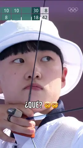 A post by @juegosolimpicos on TikTok caption: ¡Un tiro de película! 🤯🎯 #JuegosOlímpicos