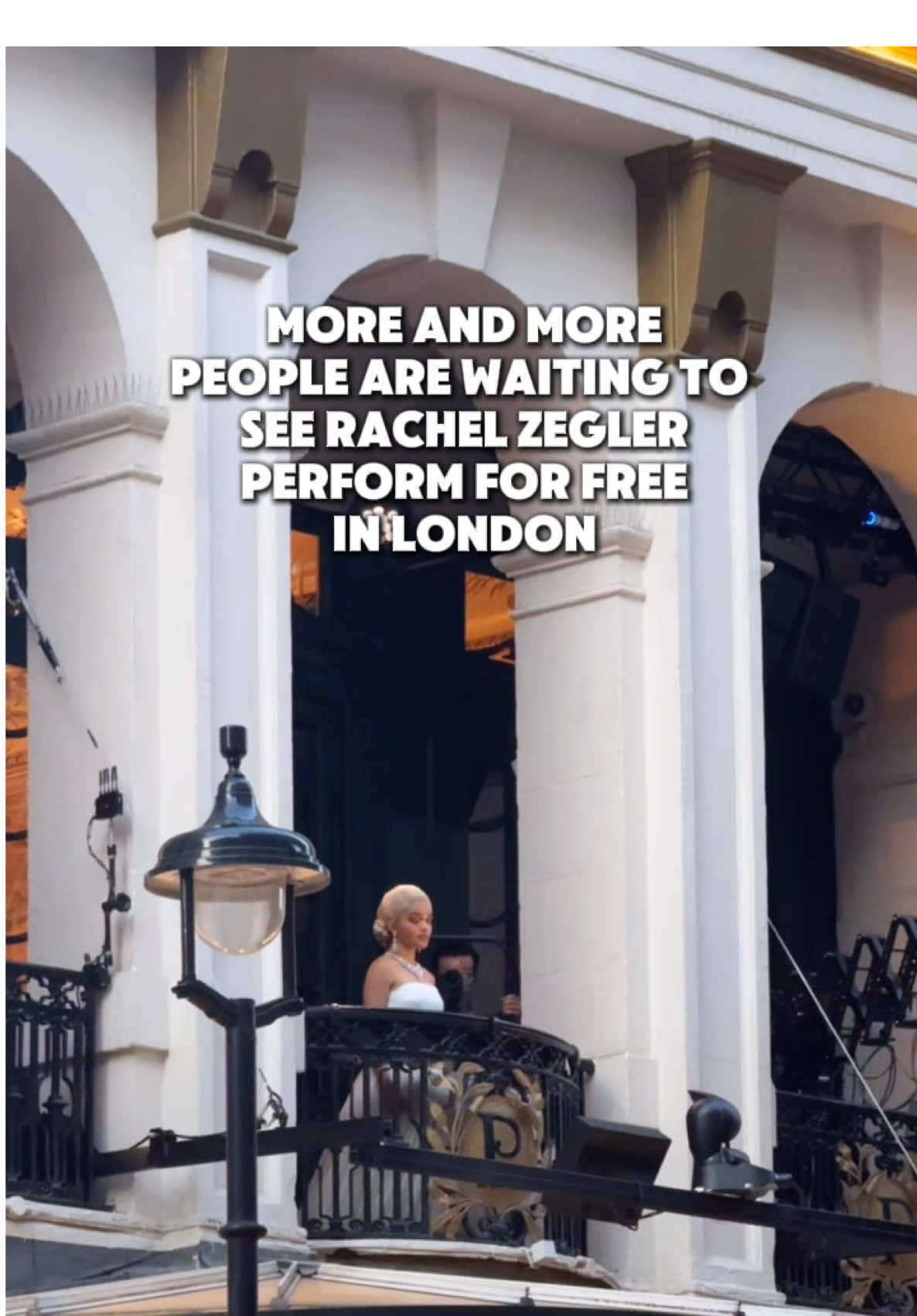 A post by @exploringlondon on TikTok caption: Did you know about this FREE performance in London by the one and only @RachelZegler? She is performing at The London Palladium Theatre in @EVITA and as part of this performance, she comes out onto the balcony to sing “Don’t Cry for Me Argentina” to the crowds below and it’s ICONIC. Here are the details you need! 📍 The London Palladium Theatre, Argyll Street. Closest tube station: Oxford Circus. ⏰ She comes out shortly after the interval which is just before 4pm (matinee performances) and 9pm (evening shows). To get a good spot (it gets crowded), you might want to arrive about an hour (and perhaps even earlier!) ⏳ The performance lasts about 7-10mins 🗓️ The show is only running for 12 weeks from the 14th June - 6th September 2025. ‼️ She doesn’t perform on some Mondays so make sure you check the dates (she won’t be performing on Mon 14th July, Mon 28th July, Mon 11th Aug, Monday 25th Aug). #rachelzegler #evita #evitabalcony #evitalondon #londonpalladium