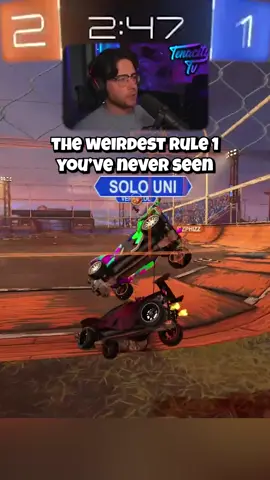 A post by @tenacitytv on TikTok caption: What do we call this Rule? 🤣 it was kind impressive ngl… #rocketleague #rule1 #rocketleaguehighlights #rl #rocketleaguegoals #rocketleagueclips #tenacity #tenacitytv #Gaming #streamer #funny #clip #rockettok 