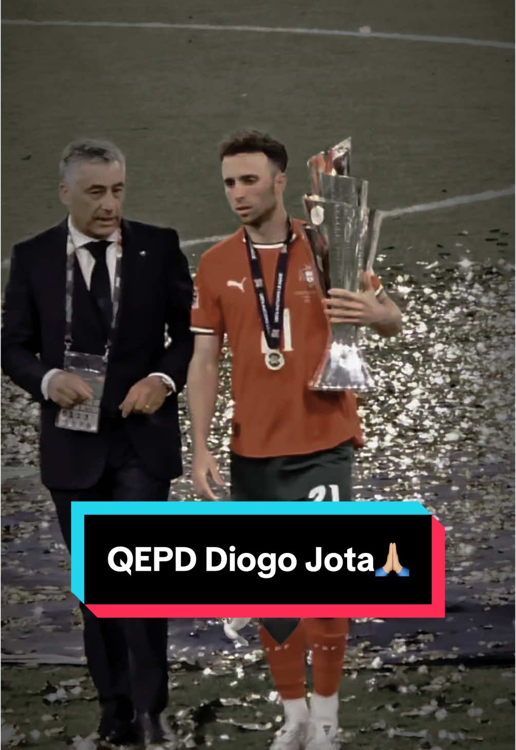A post by @tudnoficial on TikTok caption: QEPD Diogo Jota 🕊️🙏🏼🤍 #diogojota #Liverpool #Jota #ripdiogojota 