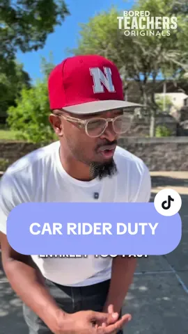 A post by @bored_teachers on TikTok caption: Is anything as eventful as the car rider line? 🚗😅 