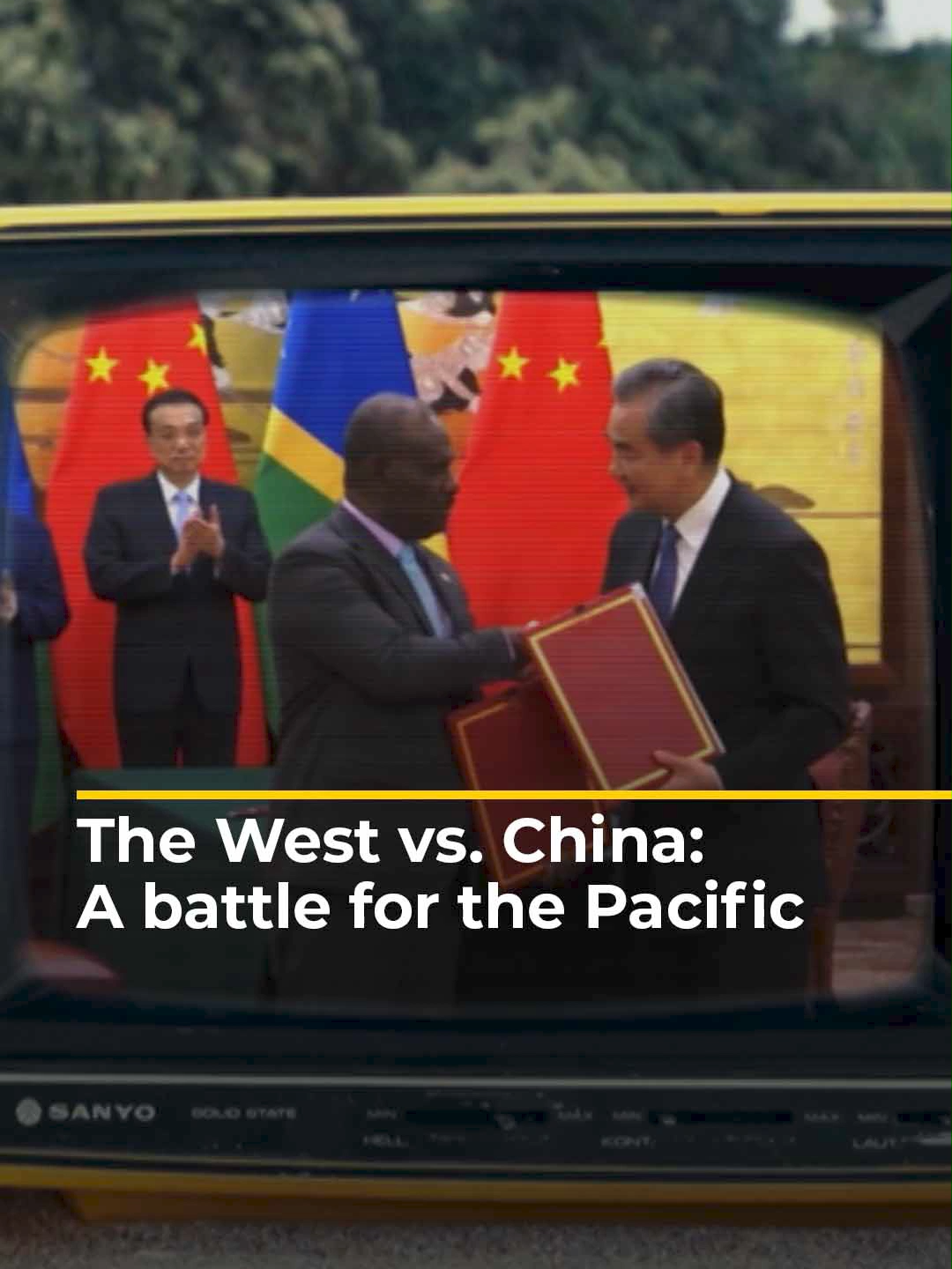 A post by @aljazeeraenglish on TikTok caption: “Our resources are the target... They [China] are not here to help us in any way.” China’s expansion in the Solomon Islands, among other Pacific countries, is challenging decades of US influence in the region. Watch the full film on Al Jazeera’s Youtube channel. #news