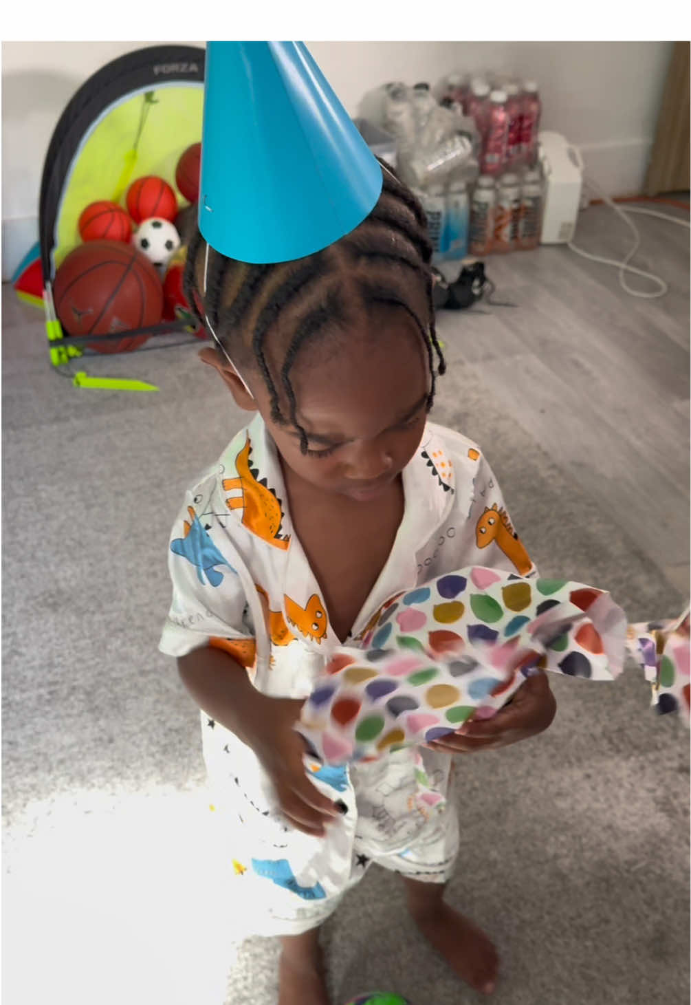 A post by @raisingzion1 on TikTok caption: Happy birthday🥳❤️ #toddlertok #toddler #cutetoddler #cute #football #footballtraining #funnybaby #funnybabyvideos #funny #funnyvideos #broski #birthday #happybirthday 