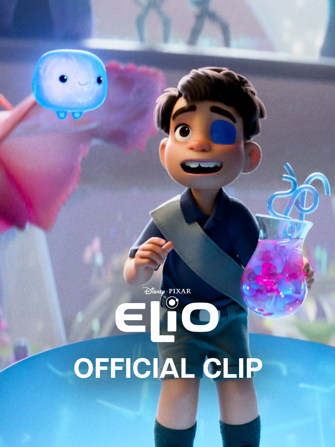 A post by @pixar on TikTok caption: All the 💜 for #Elio in the Communiverse! NOW playing in theaters!