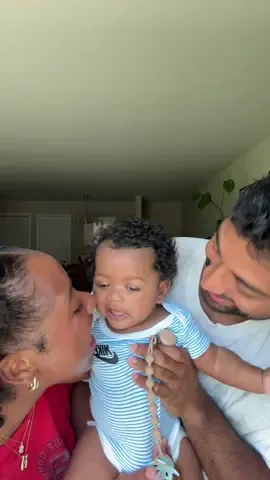 A post by @mattandkharli on TikTok caption: he’s like “what’s going on” 😂 #mattandkharli #couplestiktok #husbandwife #cutecouple #funny #baby 