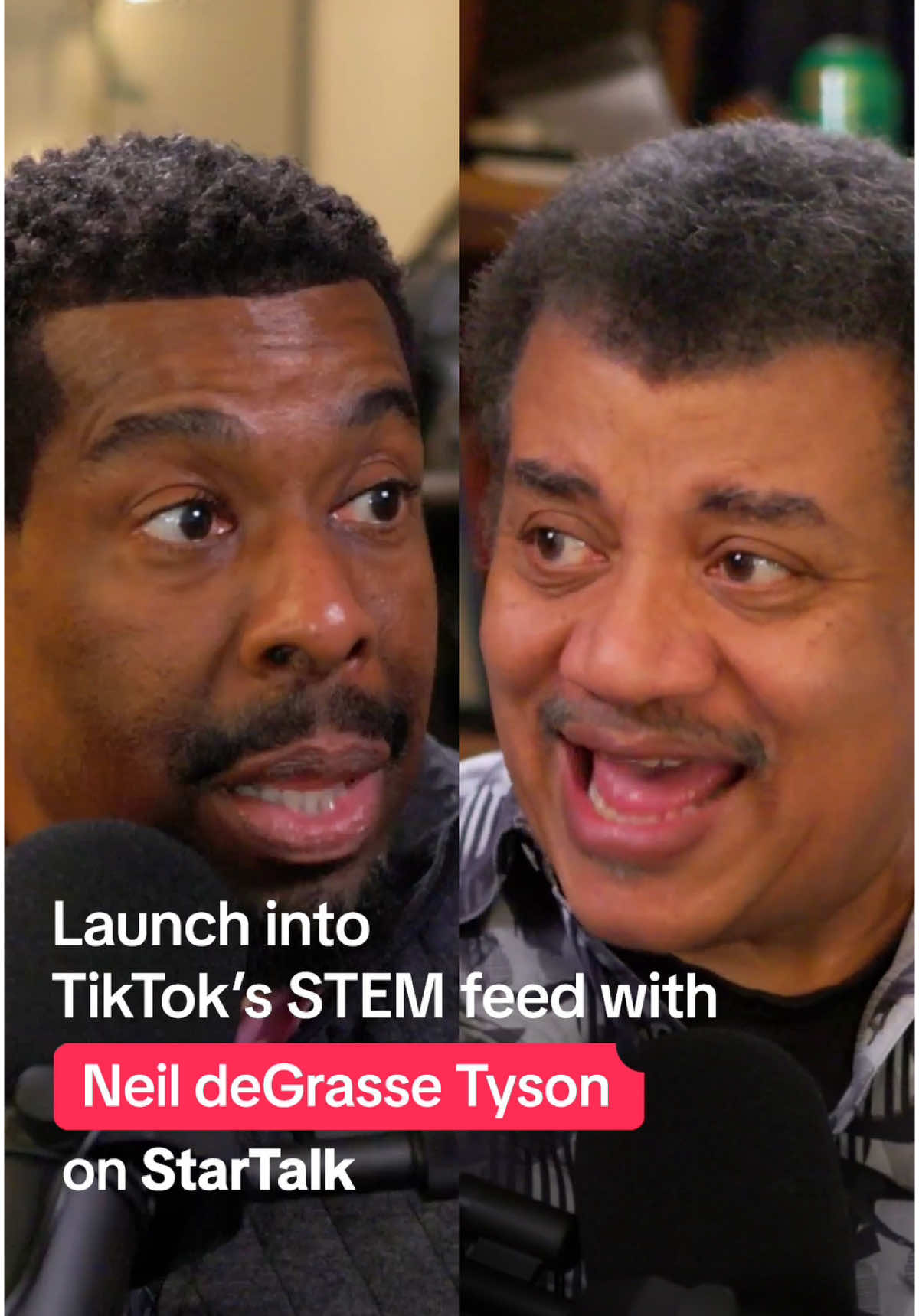 A post by @tiktok on TikTok caption: STEM class is in session and I'm sat, link in bio for the full video with @StarTalk @Cleo Abram #TikTok_Partner 