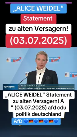 A post by @mariodeldjs on TikTok caption: „ALICE WEIDEL" Statement zu alten Versagern! A €" (03.07.2025) #afd #cdu #politik #deutschland #news