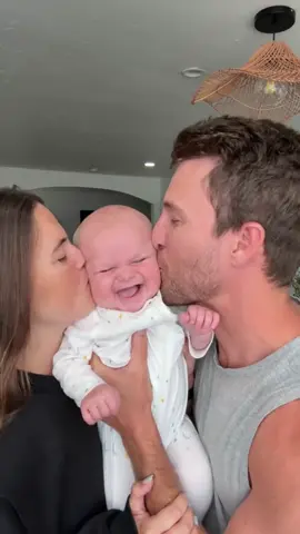 A post by @samanthaswanson1 on TikTok caption: How much did he love this 1-10 🥹🥰😍 @coreybrooks #couples #family #babyboy 