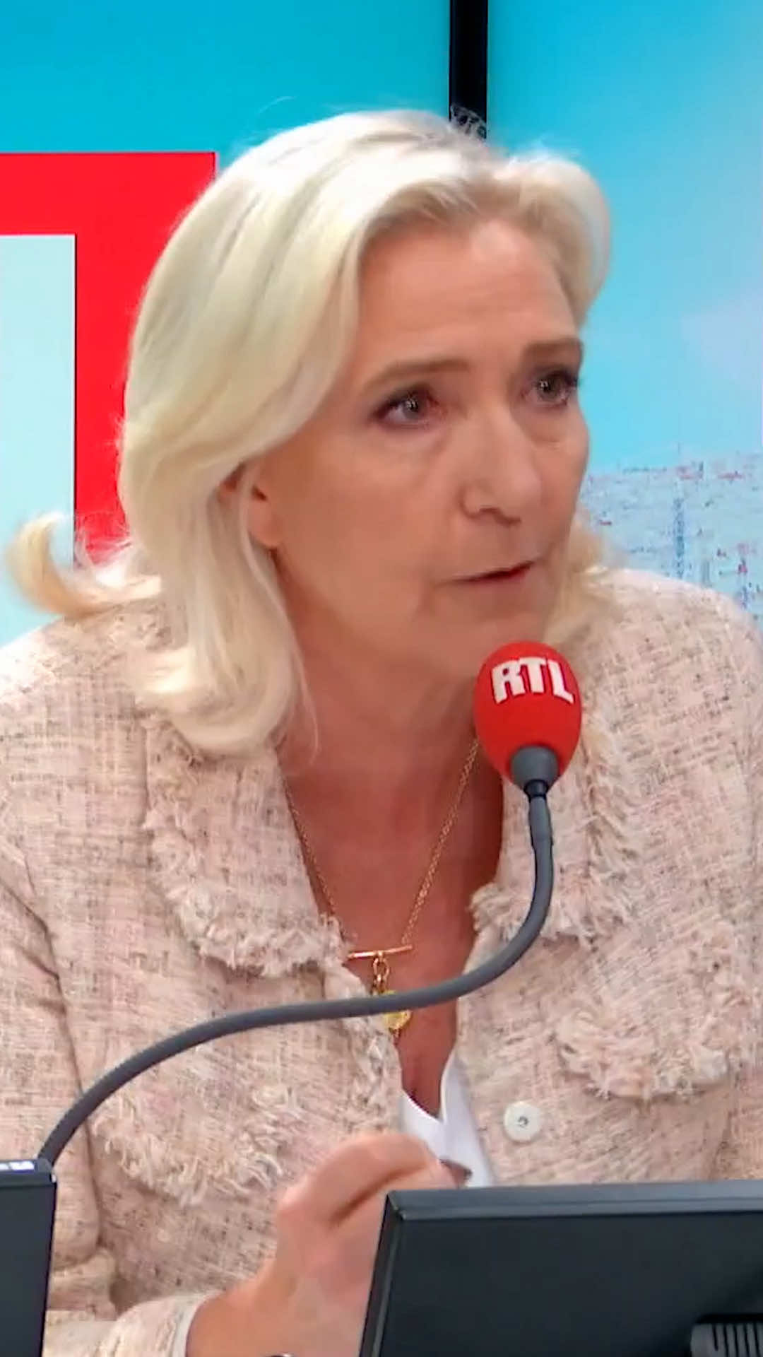 A post by @mlp.officiel on TikTok caption: Pourquoi ne pas faire une année blanche sur notre contribution à l’Union européenne, qui va augmenter de sept milliards l’année prochaine ?