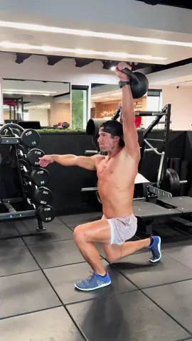 A post by @asgooch on TikTok caption: One big difference with kettlebells over other training tools is the way you can move with them. Exercises like this mix strength, stability, power, and coordination, while working side imbalances. Not a lot of tools can say that. 🔗 in profile for Programs. ✅  #kettlebellworkout #functionaltraining #functionalmovement #movebetter #athletic #athletics 