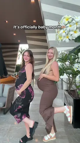 A post by @maycineeley on TikTok caption: Can’t believe we are having our girls this month🥹🫶🏼 @Mikayla Matthews  #pregnant #pregnancy #besties 