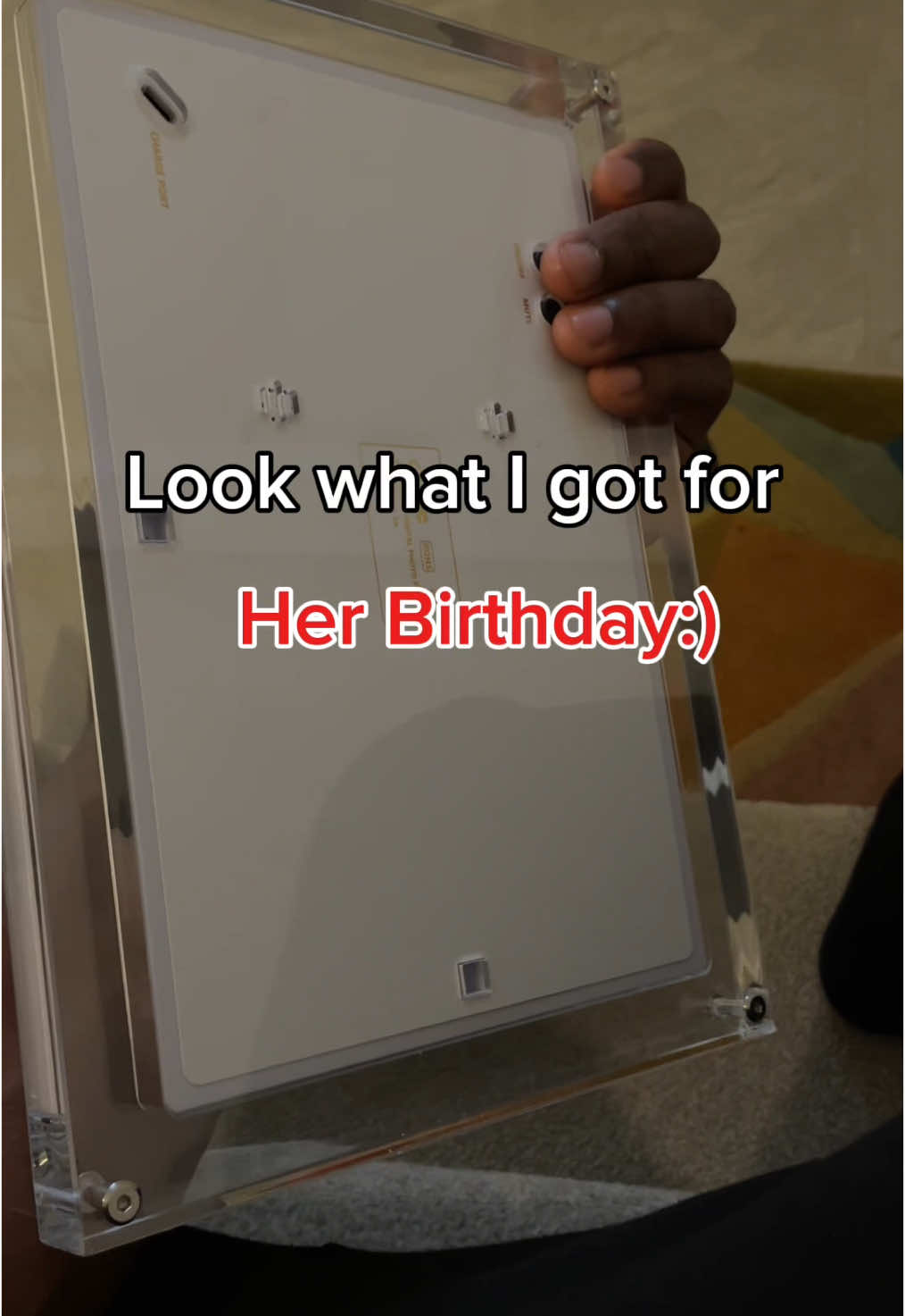 A post by @petitelightts on TikTok caption: i bet she will forget i cheated now 😭😂🔥 #anniversary #birthdaygirl #birthdaygift #present 