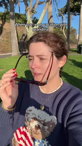 A post by @noelledowning on TikTok caption: She’s your kid now grandma 😂 #funny #grandparents 