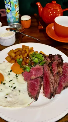 A post by @jayyz_world on TikTok caption: Steak and egg at @Easter Jam JQ was delicious 👌🏽😊 Wifey loved her pan roasted salmon 👍🏽 #delicious #bengali #sylheti #fyp #birmingham #for #foryoupage❤️❤️ 