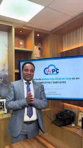 A post by @workpermitcloudltd on TikTok caption: Things to do before the 22nd of July as an EMPLOYER / EMPLOYEE !
