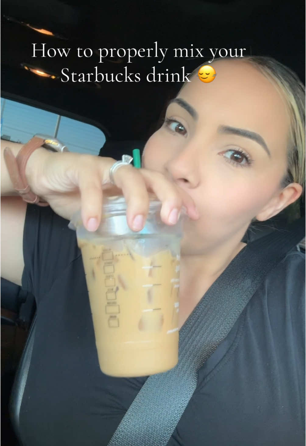 A post by @jasmine_areli on TikTok caption: Give it a try! 🤪 #starbuckshack #mixdrink #starbucks #brownsugarshakenespresso #starbucksdrinks #