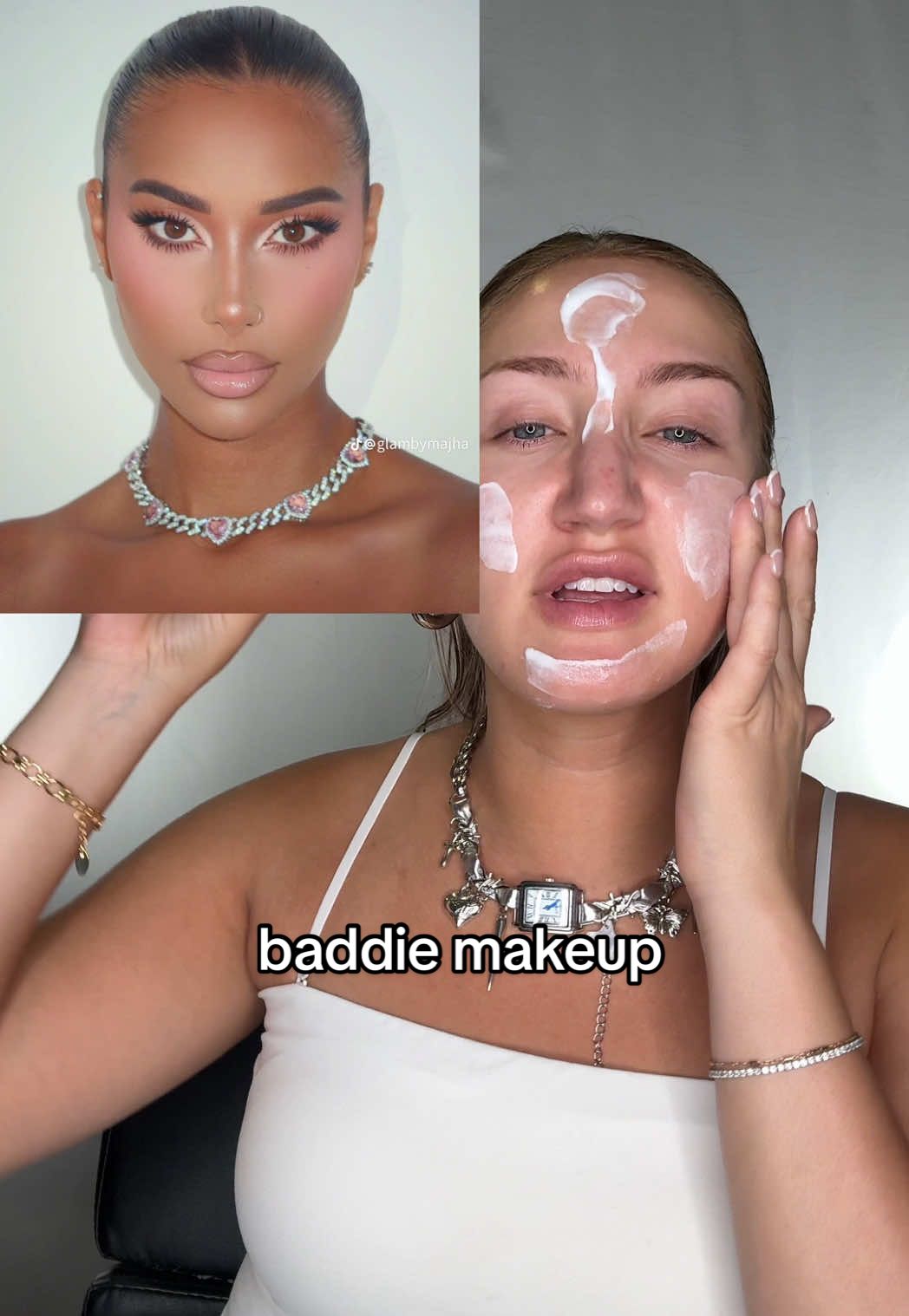 A post by @katiefarhood on TikTok caption: let’s turn ourselves into a baddie #makeupgrwm #makeuptutorial #grwmmakeup #MakeUpArtist #makeuptok 