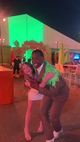 A post by @markellwashington1 on TikTok caption: lol @Salish forsure tried to take me out with that push lol still so proud of her for winning and my amazing outfit was done by the one and only @Haleyjoweinberg still not over that either !! 
