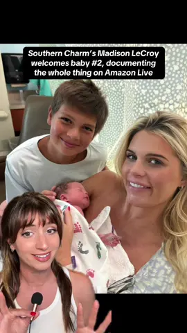 A post by @katericcio on TikTok caption: Madison having a full glam squad in the hospital room with her is iconic 💅 #southerncharm #madisonlecroy #craigconover #austenkroll #bravo #bravotv #realitytv #amazonlive #recap #baby #greenscreen 