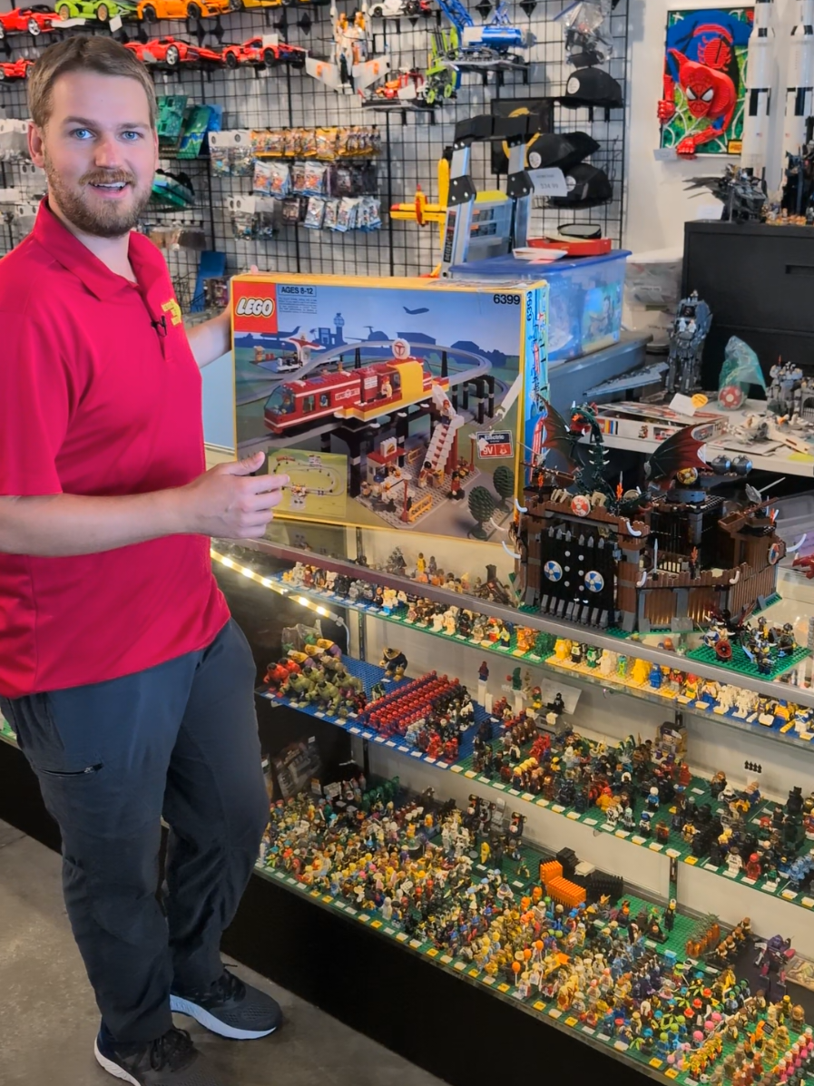 A post by @beyondthebrick on TikTok caption: We found these fantastic old LEGO sets at KC Brick Store in Kansas City! (Sponsored) 