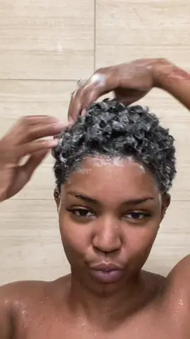 A post by @nymcfly on TikTok caption: Something for you to look at, using my hair mousse “Feli’s Foam” from @nyzroots.shop ✨ Linked in my bio ofc #shortnaturalhair #pixiecut #stylingshorthair #selfhaircut 