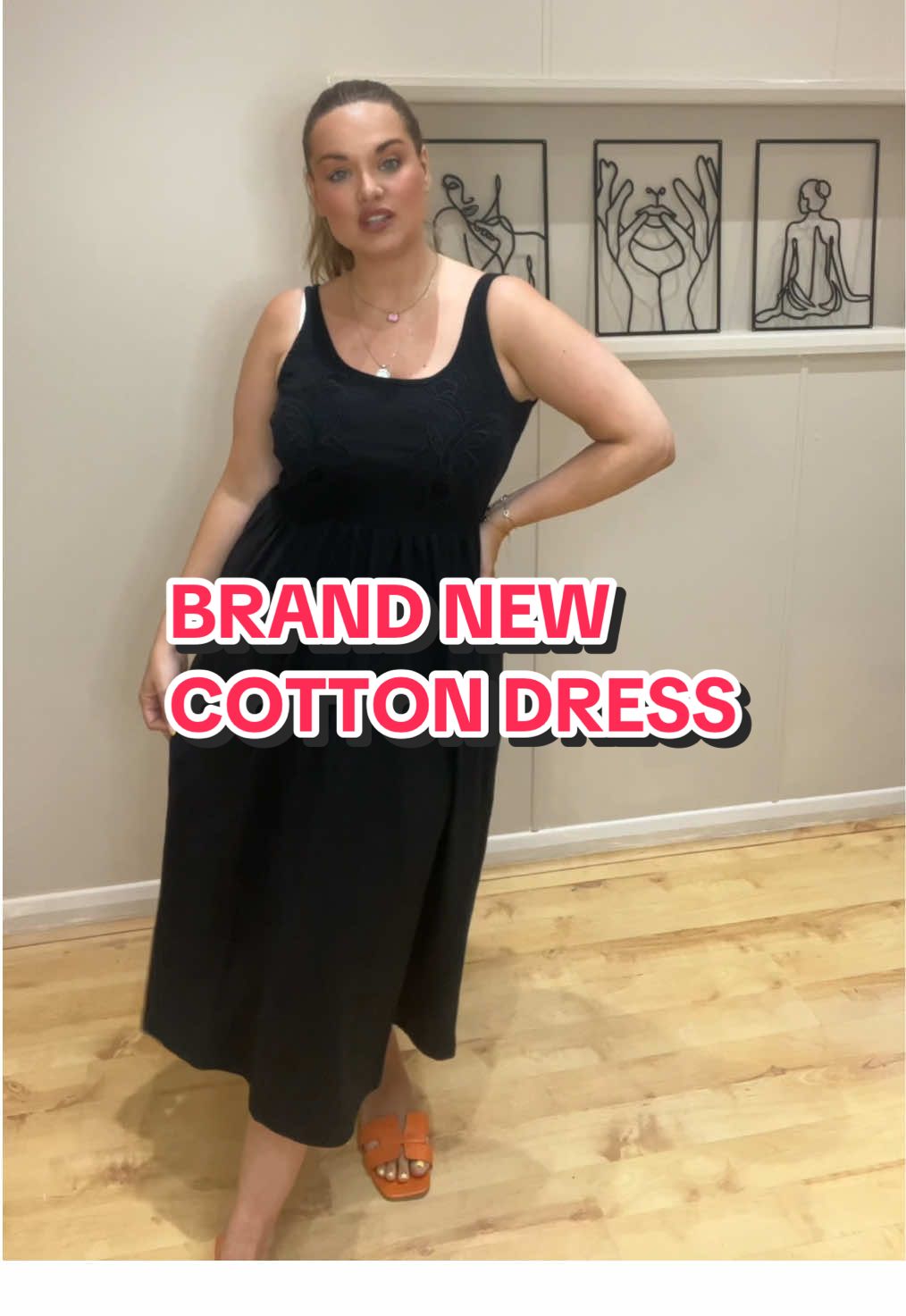 A post by @mstrendz.official on TikTok caption: Gorgeous cotton dress with embroidery detailing, stay true to size, also big bust friendly 🤍 #dress #newin #cotton #summer #summerdress 