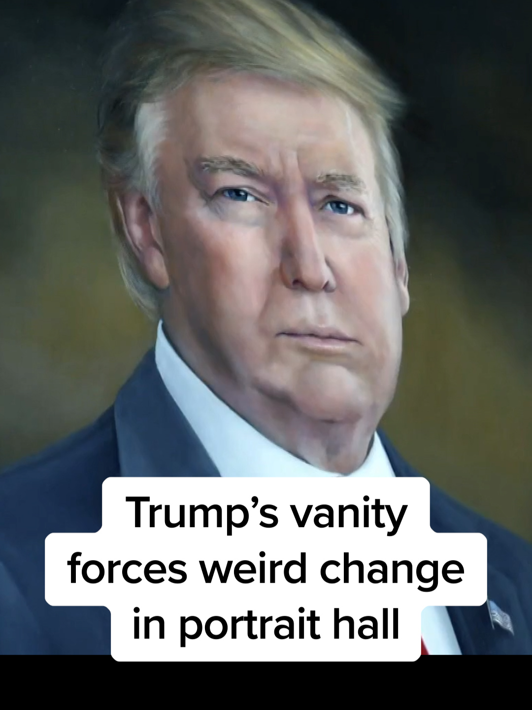 A post by @jenpsaki on TikTok caption: Jen Psaki reports on Donald Trump rejecting his portrait that was hanging in the Colorado Capitol and replacing it with a dramatically different, but not necessarily better, rendering. Watch more clips of The Briefing with Jen Psaki at MSNBC.com/Psaki #fyp #news #politics #trump #Art @msnbc